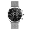 THOMAS SABO Steel Mesh Blace Dial Chronograph Watch - WA0245-201-203-42 mm | Ice Jewellery Australia