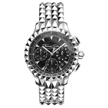 THOMAS SABO Pyramid Blace Dial Steel Chronograph Watch - WA0358-201-203-43 mm | Ice Jewellery Australia