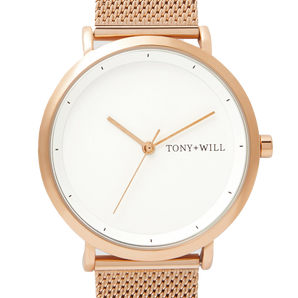 Tony + Will Lunar Mesh White Watch - TWM005FSRG/WHT/SRG | Ice Jewellery Australia