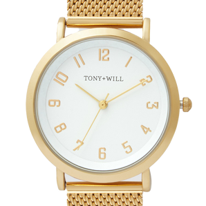Tony + Will Small Astral Mesh White Watch - TWM009FL-G/WHT/L-G | Ice Jewellery Australia