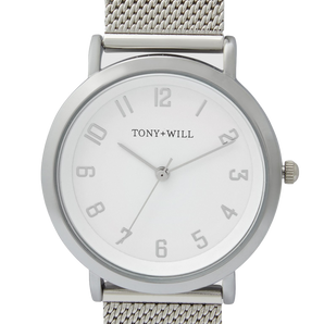 Tony + Will Small Astral Mesh White Watch - TWM009FSLV/WHT/SLV | Ice Jewellery Australia