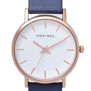 Tony + Will Small Classic White/Navy Watch - TWT004FSRG/WHT/NAVY | Ice Jewellery Australia