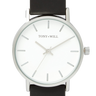 Tony + Will Small Classic White/Black Watch - TWT004FSLV/WHT/BLK | Ice Jewellery Australia