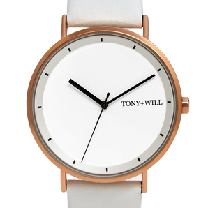 Tony + Will Lunar-White Leather Watch - TWT005DSR/W/WHITE | Ice Jewellery Australia