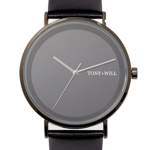 Tony + Will Lunar Black Leather Watch - TWT005EBLK/BLK/BLK | Ice Jewellery Australia