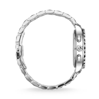 THOMAS SABO Pyramid Blace Dial Steel Chronograph Watch - WA0358-201-203-43 mm | Ice Jewellery Australia