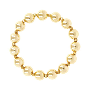 Bronzallure Bracelet with Golden Beads & Magnetic Clasp - WSBZ00028Y.Y | Ice Jewellery Australia