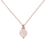 Bronzallure Alba 14mm Rose Quartz Necklace 47cm - WSBZ00437.RQ | Ice Jewellery Australia