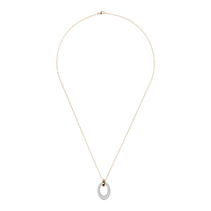 Bronzallure Altissima Golden Oval Pavé Pendant Necklace - WSBZ00572Y.Y | Ice Jewellery Australia