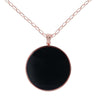 Bronzallure Alba Black Onyx 40mm Disc Necklace 91.4cm - WSBZ00708.B | Ice Jewellery Australia