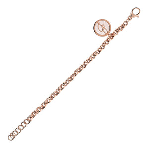 Bronzallure Disc Pendant & Rola Chain Rose Gold Bracelet - WSBZ00856.PM | Ice Jewellery Australia
