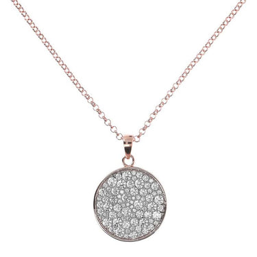 Bronzallure White Cubic Zirconia Round Necklace 91.4cm - WSBZ01059.W | Ice Jewellery Australia