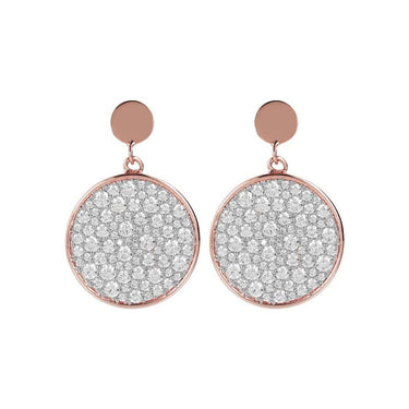 Bronzallure White Cubic Zirconia Round Drop Earrings - WSBZ01060.W | Ice Jewellery Australia