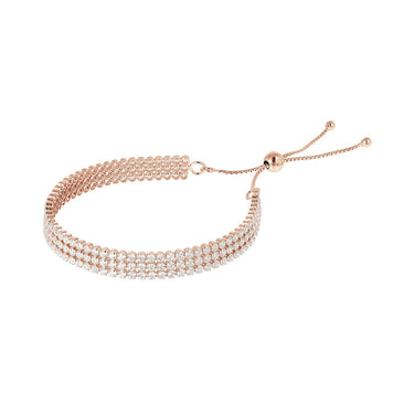 Bronzallure Adjustable Rose Gold Bracelet with Cubic Zirconia - WSBZ01145.WR | Ice Jewellery Australia