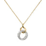 Bronzallure Golden Cubic Zirconia Circle Drop Necklace - WSBZ01209Y.Y | Ice Jewellery Australia