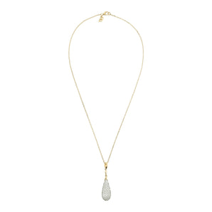 Bronzallure Pave Drop Golden Pendant Necklace - WSBZ01235Y.Y | Ice Jewellery Australia