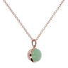 Bronzallure Cabochon Aqua Jade Necklace 76.2cm - WSBZ01280.AJ | Ice Jewellery Australia