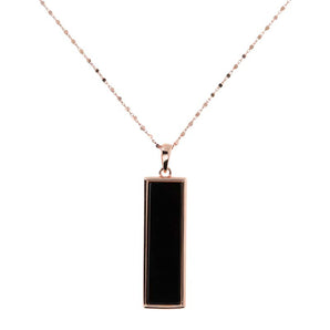 Bronzallure Black Onyx Bar Necklace 91.4cm - WSBZ01384.BO | Ice Jewellery Australia