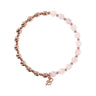 Bronzallure Rose & Rose Quartz Bracelet 16.5cm - WSBZ01431.RQ | Ice Jewellery Australia