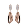 Bronzallure Polished Dangle Cubic Zirconia Pave Earrings - WSBZ01454.W | Ice Jewellery Australia