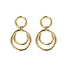 Bronzallure Golden Rose Multi Circle Yellow Gold Drop Earrings - WSBZ01455Y.Y | Ice Jewellery Australia
