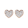 Bronzallure Heart Pave Cubic Zirconia Stud Earrings - WSBZ01469.W | Ice Jewellery Australia