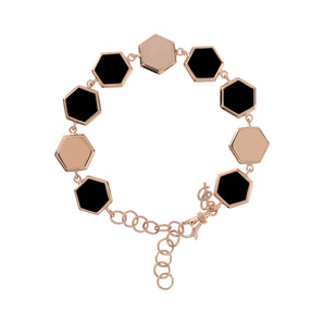 Bronzallure Multi Hexagonal Bracelet - WSBZ01884.BO | Ice Jewellery Australia
