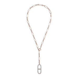 Bronzallure Pave Marine Chain Element Pendant Y Necklace - WSBZ01918.W | Ice Jewellery Australia