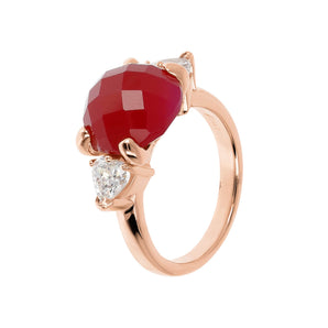 Bronzallure Plum Agate Felicia Rose Gold Ring - WSBZ02017.PA | Ice Jewellery Australia