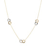 Ice Jewellery 9K Yellow Gold 2-Tone Double Ring Necklace 45cm - WSGD90188.BIC | Ice Jewellery Australia