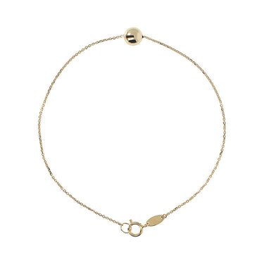 Ice Jewellery 9K Yellow Gold Single Ball Necklace 19cm - WSGD90199.YG | Ice Jewellery Australia