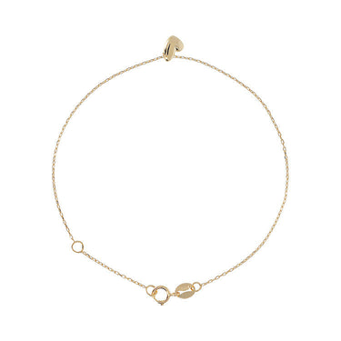 Ice Jewellery 9K Yellow Gold Drop Heart Bracelet 19cm - WSGD90209.YG | Ice Jewellery Australia