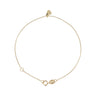 Ice Jewellery 9K Yellow Gold Drop Heart Bracelet 19cm - WSGD90209.YG | Ice Jewellery Australia