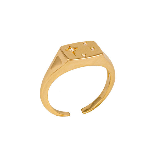 ZAHAR Sabrina Yellow Gold Ring - ZR0027 | Ice Jewellery Australia