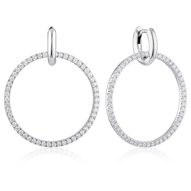 Georgini Julietta Round Drop Earrings - IE905W | Ice Jewellery Australia