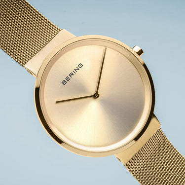 Bering Classic Brushed Gold 39mm Unisex Watch
