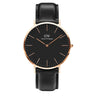 Daniel Wellington Classic Black Sheffield Rose Gold 40mm Watch - DW00100127 | Ice Jewellery Australia