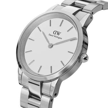 Daniel Wellington Iconic Link 40 Silver & White Watch - DW00100341 | Ice Jewellery Australia