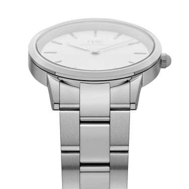 Daniel Wellington Iconic Link 40 Silver & White Watch - DW00100341 | Ice Jewellery Australia