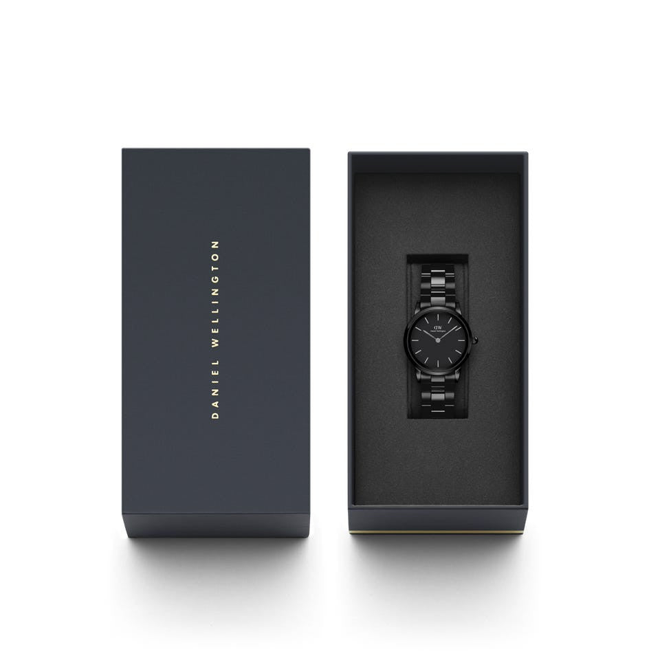 Daniel Wellington Iconic Ceramic 28mm Black Watch - DW00100415 | Ice Jewellery Australia