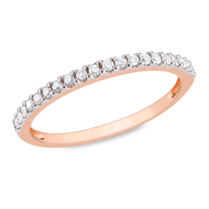 Ice Jewellery 1/5 Carat Diamond Eternity Ring in 10k Rose Gold - 7500080710 | Ice Jewellery Australia