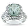 Ice Jewellery White Sapphire & Green Amethyst Ring Sterling Silver - 7500702915 | Ice Jewellery Australia