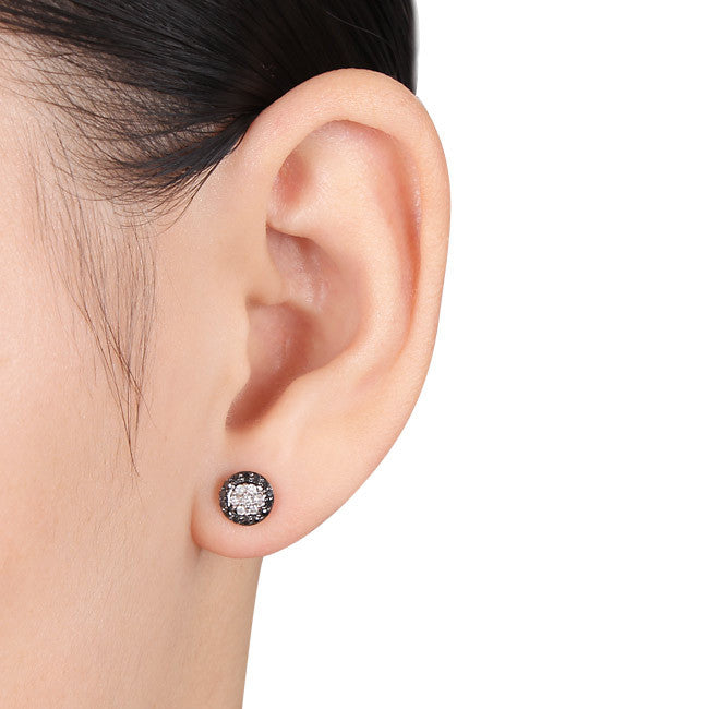 Round Natural Diamond 10mm Hoop Earrings – Luvari
