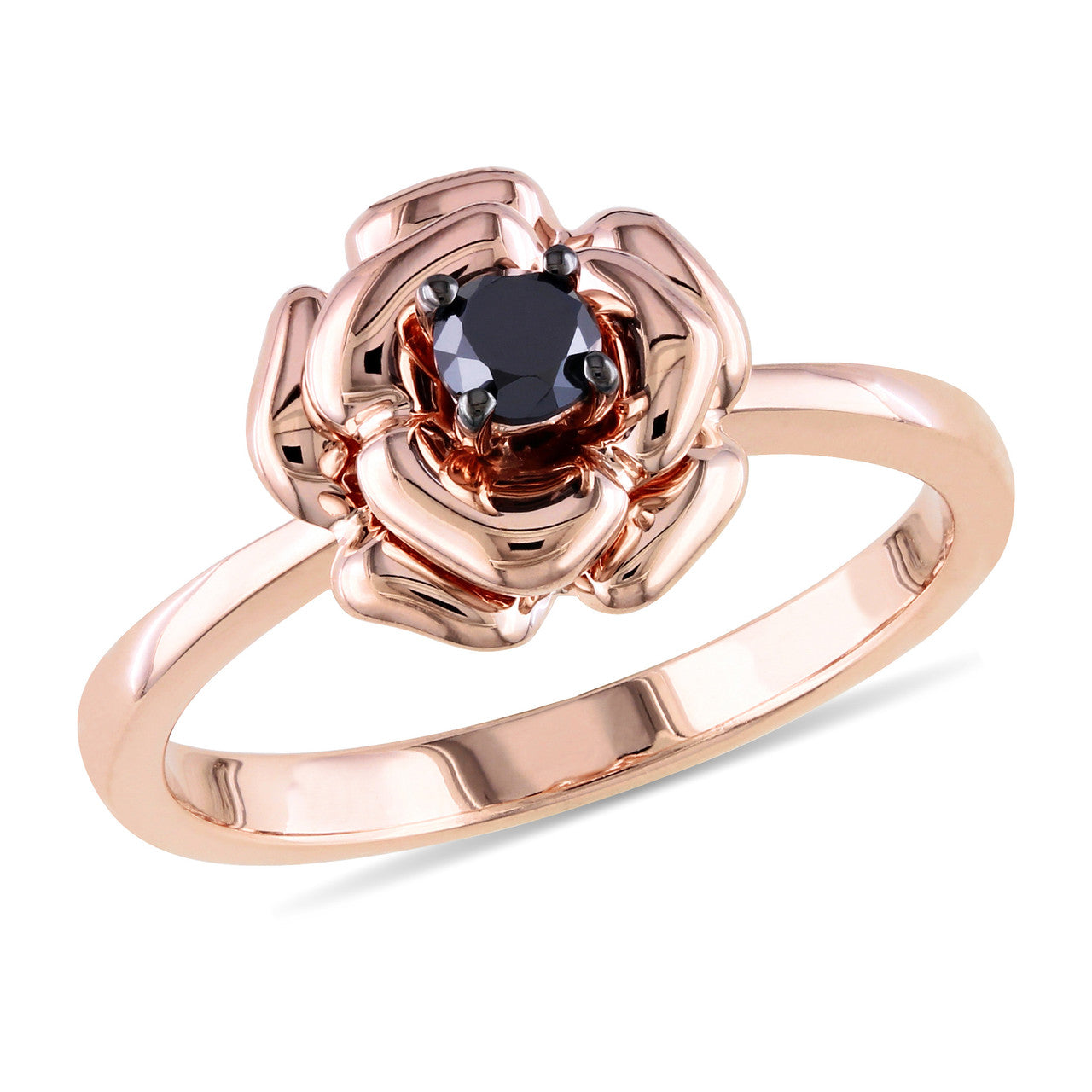 Ice Jewellery Pink Silver Black Diamond Fashion Ring in Sterling Silver - 7500080809 | Ice Jewellery Australia