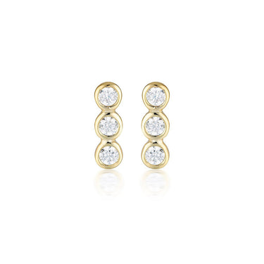 Georgini Gold Trio Stud Earring - IE930G | Ice Jewellery Australia