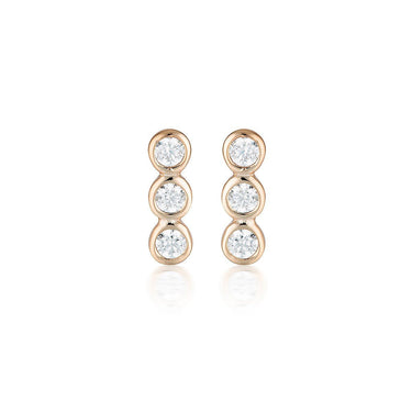 Georgini Rose Gold Trio Stud Earring - IE930RG | Ice Jewellery Australia