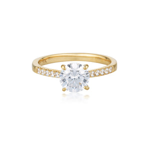 Georgini Gold Round Brilliant Cut 1.25Ct Engagement Ring In Gold -  Gr001G | Ice Jewellery Australia