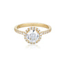 Georgini Gold Round Brilliant Cut 1.25Ct Halo Engagement Ring In Gold -  Gr006G | Ice Jewellery Australia