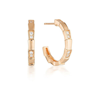 Georgini Emilio Vega Rose Gold Hoop Earrings - IE844RG | Ice Jewellery Australia