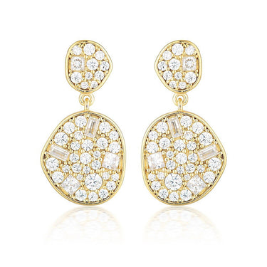 Georgini Anna Mosaic Gold Drop Earring - IE811G | Ice Jewellery Australia